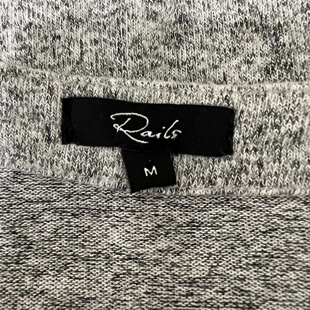 Rails Women's Leigh Melange Gray Lightweight Lace-Up Tie Pullover Sweater - M - Picture 4 of 5